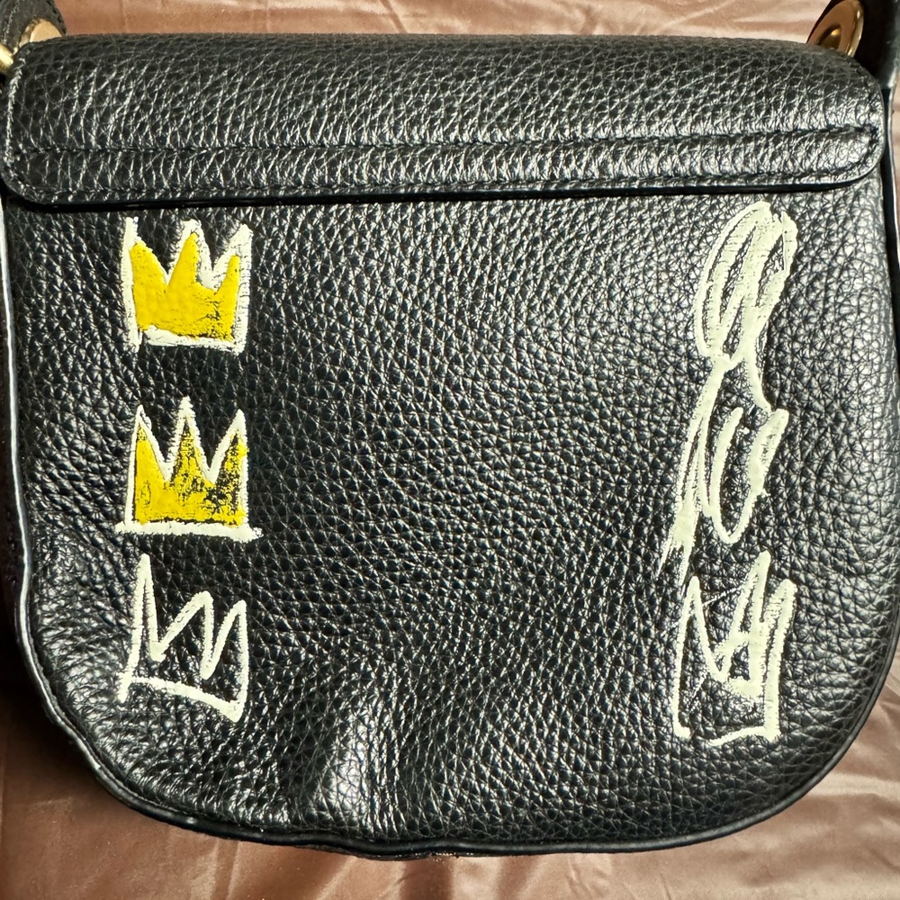Coach X Jean Michel Basquiat Kleo Handbag 17 for Women Gold/Black - Picture 5 of 13